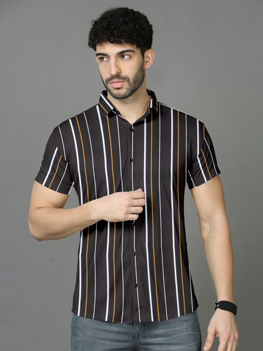 Casual Summer Striped Half Sleeve Shirts