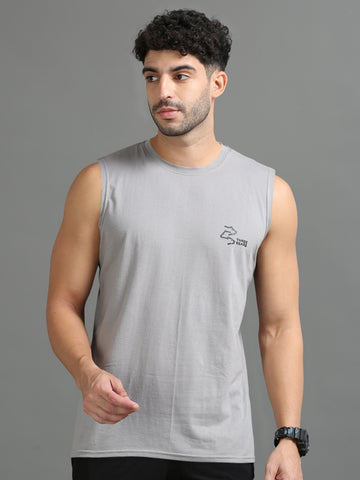 Grey Sleeveless T-Shirt