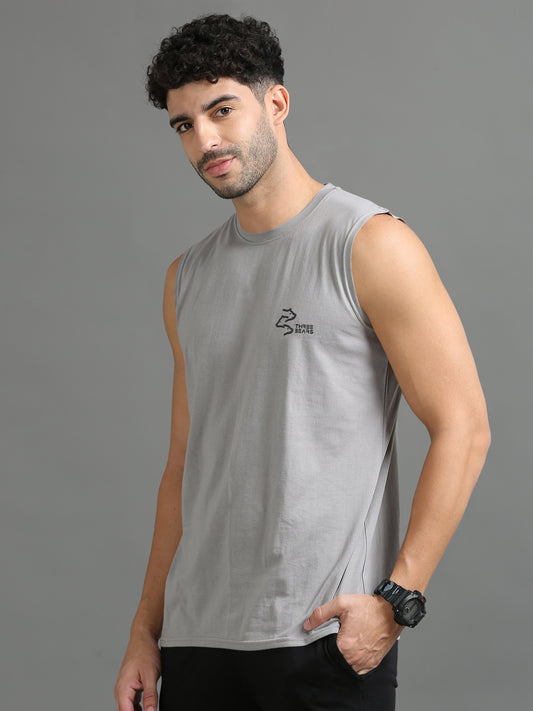 Grey Sleeveless T-Shirt