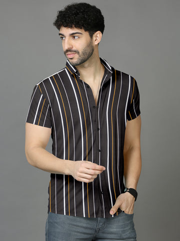 Casual Summer Striped Half Sleeve Shirts