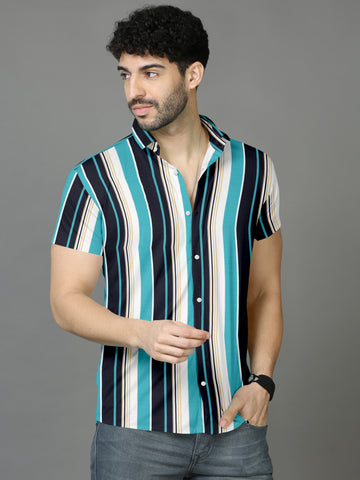 Casual Summer Striped Half Sleeve Shirts